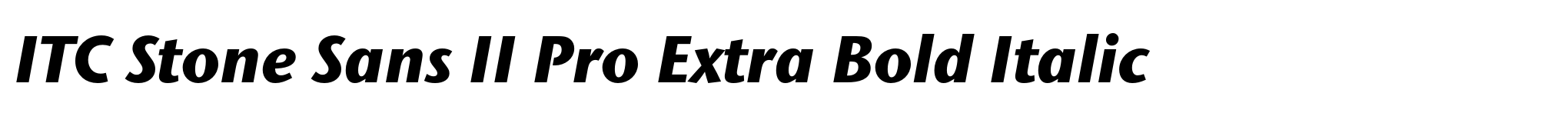 ITC Stone Sans II Pro Extra Bold Italic image